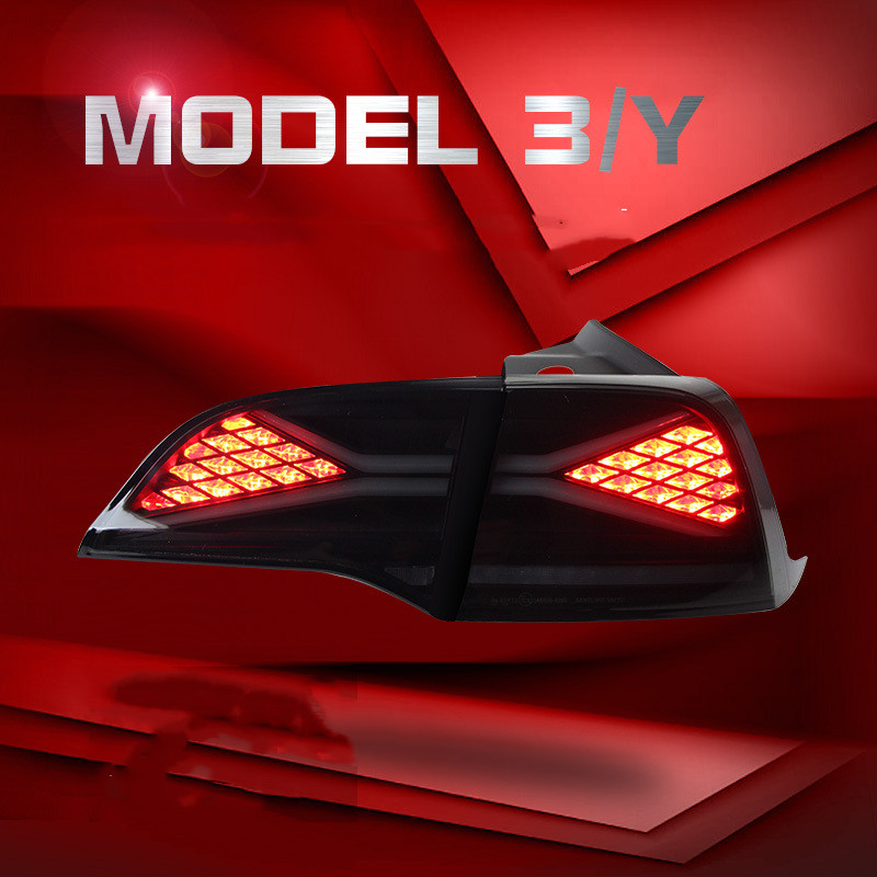 Upgrade RGB Style Rear Lights For Tesla Model3/Model Y Tail Brake Lights Turn Signal X - Men Mirage Taillight