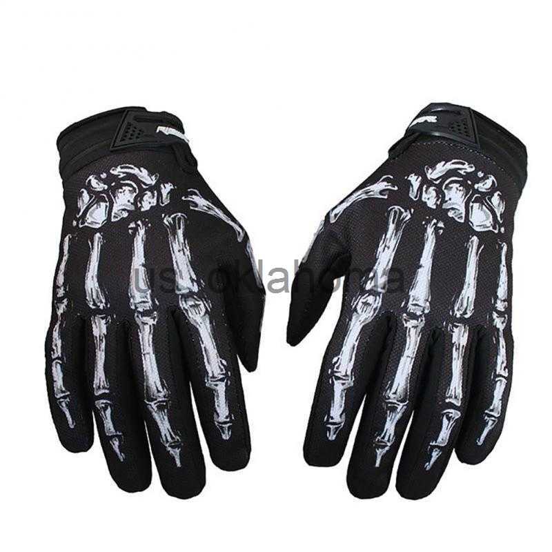 Ski Gloves Skull Cycling Gloves Hand Protection Full Finger Silicone Padded Outdoor Sports Camping Hiking Motorcycle Skiing Claw Gloves J230802