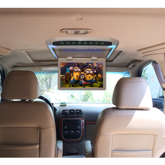 101 Inch Car Flip Down Monitor 1080P HD Player FM tra Thin DVD 2Way Video Input Roof LCD C251017