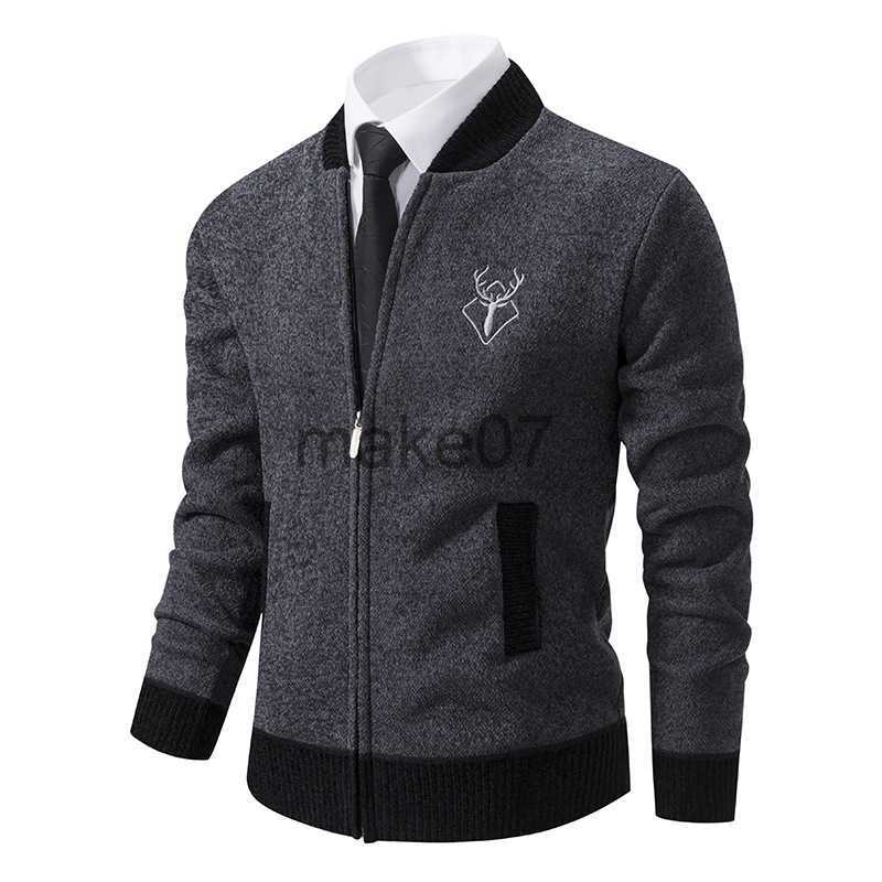 Men's Sweaters Autumn Youth Cardigan Knitwear Korean Edition Trend Outwear Autumn Jacket Personalized Zipper Baseball Neck Sweater Coat J230802