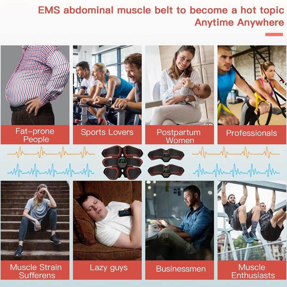 Core Abdominal Trainers Exercise Machine Slimming Belts Weight Loss Products EMS Electrostimulator ABS Trainer Muscle Stimulator for Men Women 230801