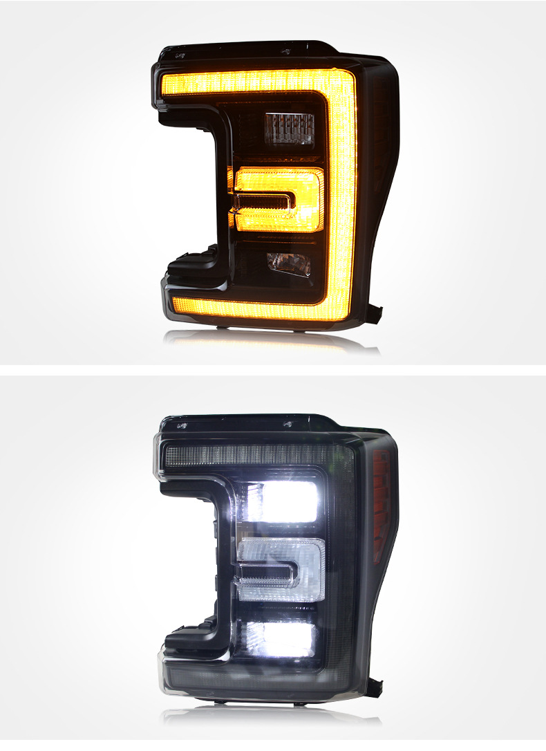 Car Headlights All LED For Ford F250 20 17-20 19 LED Light Guide Running Light Dynamic Turn Signal Headlight
