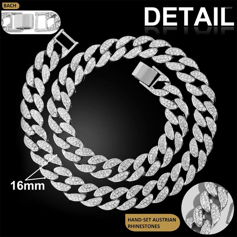 Dog Collars Dog Collars Chain Iced Out Cuban Collar Necklace Bling Rhinestone Metal For Small Medium Large Dogs Cat Accessories H250219