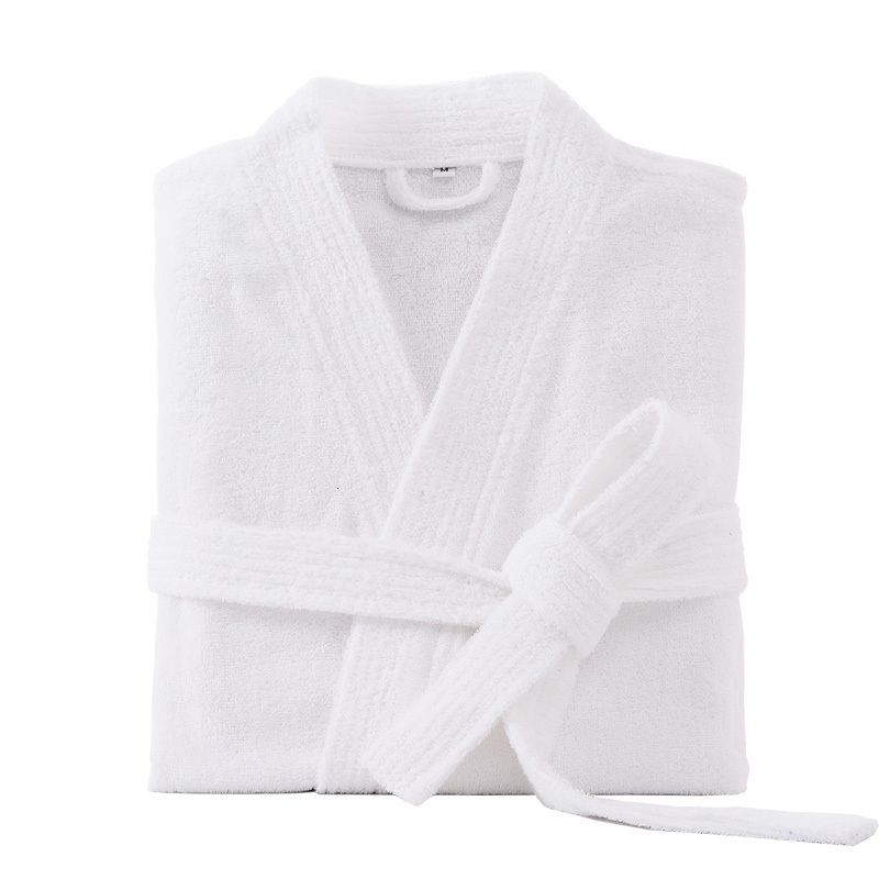 Men s Robes 100 Cotton Bathrobe for Men Long Thick Absorbent Terry Bath Robe Kimono Towel Solid Sleepwear Women Dressing Gown 230802
