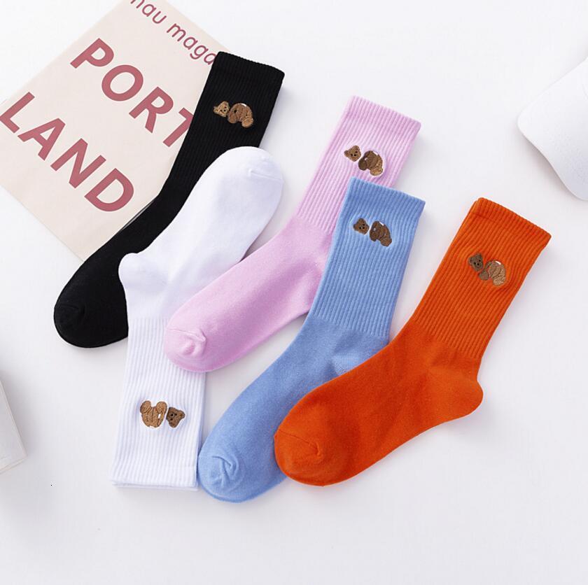 Men s Socks Man Decapitated Bear Fashion Crew Sports Fuzzy Embroidery Trend Hip Hop Cotton 3 Pairs box Gifts for Men Long 230802