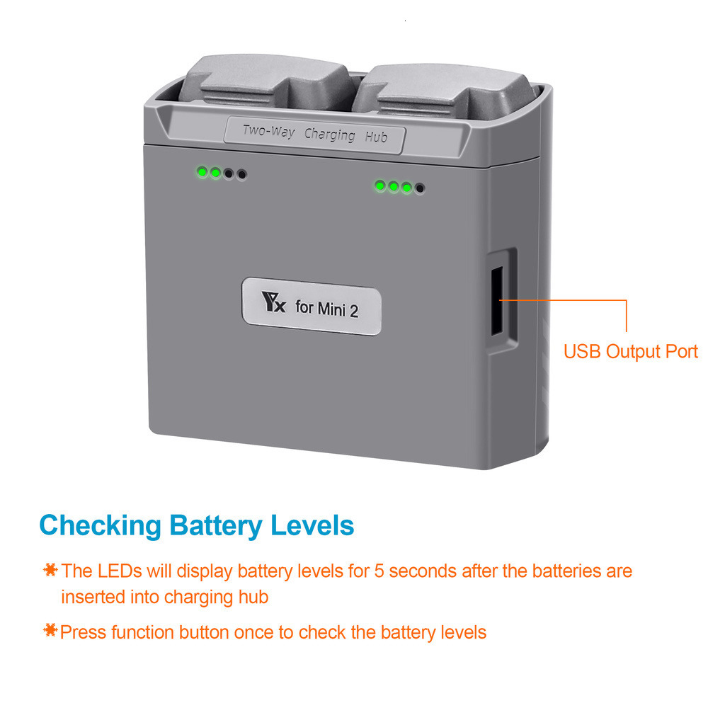 Camera bag accessories For DJI Mini 2 SE Drone Battery Charger Two Way Charging Hub USB for Accessories 230801