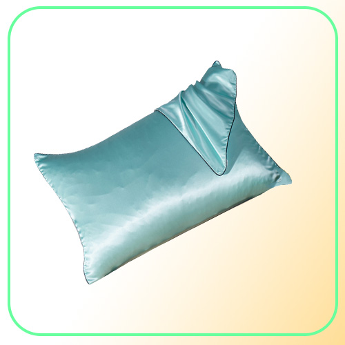 pure color Silk Pillowcases Mulberry Pillow Case without Zipper for Hair and Skin Hypoallergenic Bedding Supplies 48x74cm2073317