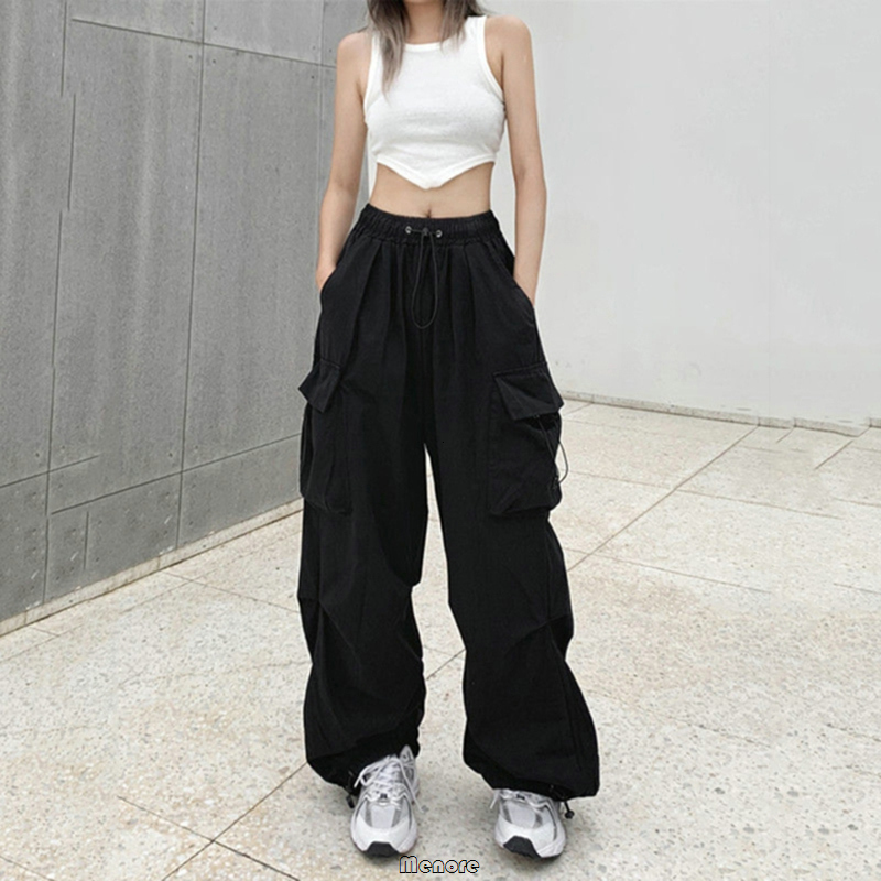 Women s Pants s Y2k Cargo Women Streetwear Casual Wide Leg Harajuku Vintage Solid Baggy Straight Trousers Ladies Oversize Sweatpants 230801