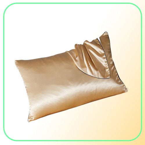 pure color Silk Pillowcases Mulberry Pillow Case without Zipper for Hair and Skin Hypoallergenic Bedding Supplies 48x74cm2073317