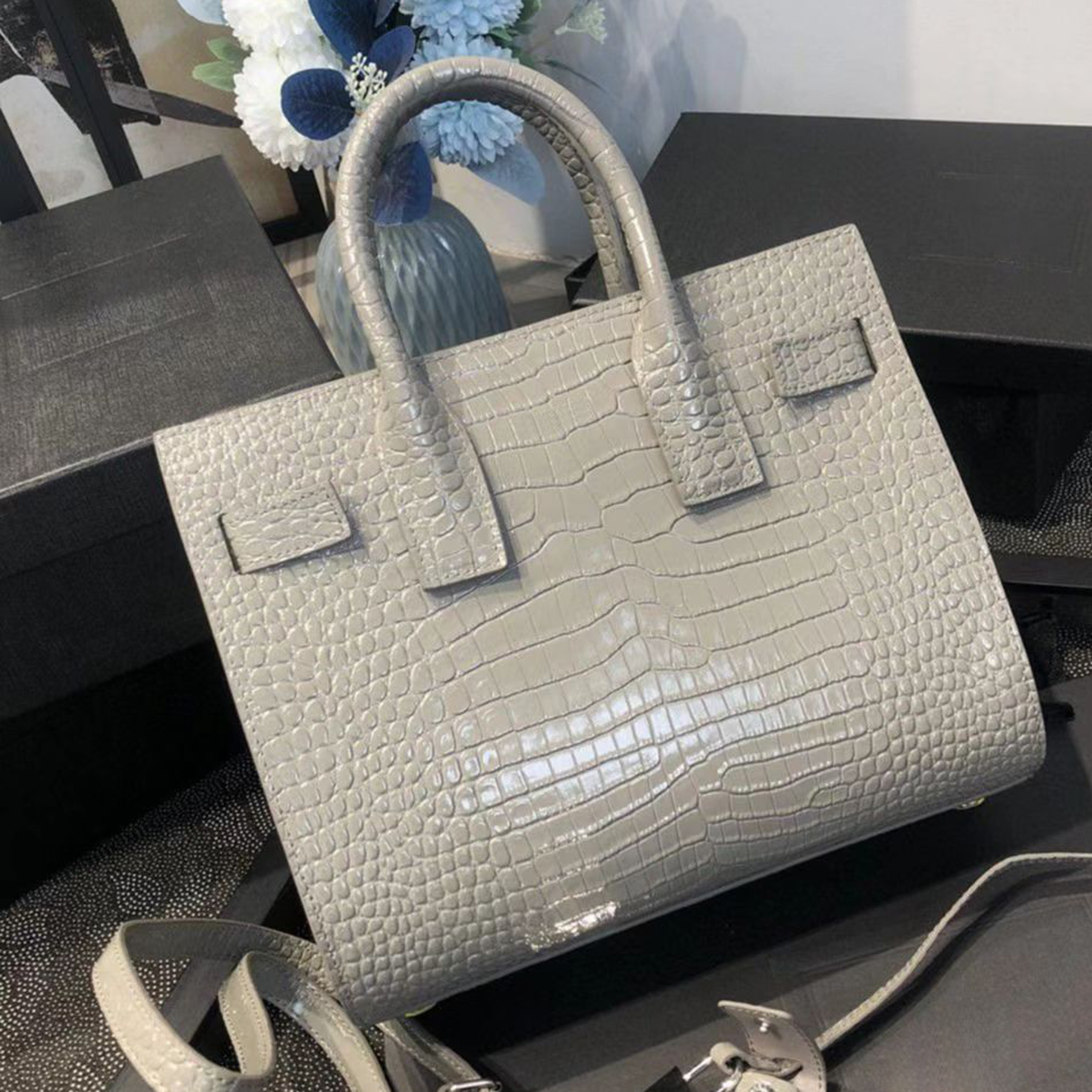 Tote Bag Fashion Women Handbag Shoulder Bags Wallets Crocodile Grain With Lock Dust Crossbody Bag For Female