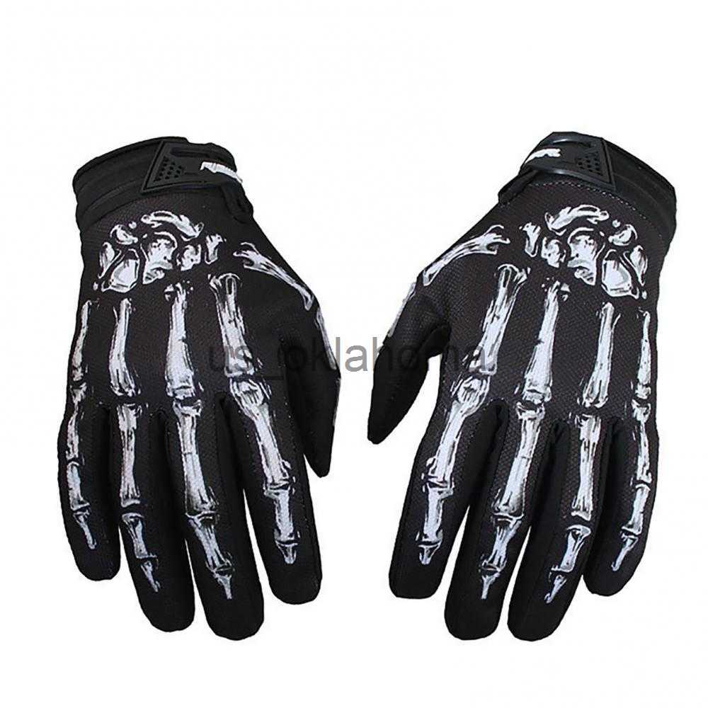 Ski Gloves Skull Cycling Gloves Hand Protection Full Finger Silicone Padded Outdoor Sports Camping Hiking Motorcycle Skiing Claw Gloves J230802