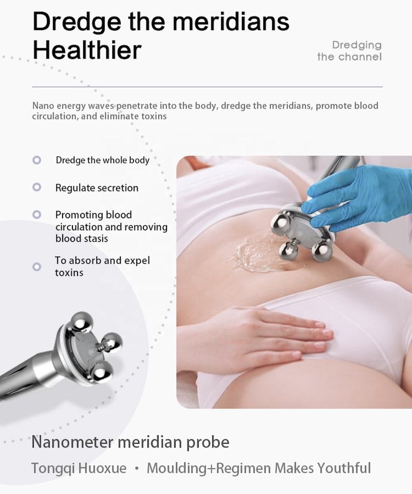 Portable RF 360 degree rotation RF therapy machine for face lifting roller rf 360 radio frequency body slimming massage machine