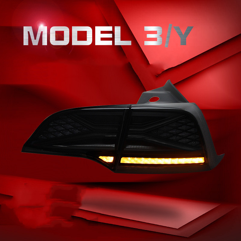 Upgrade RGB Style Rear Lights For Tesla Model3/Model Y Tail Brake Lights Turn Signal X - Men Mirage Taillight