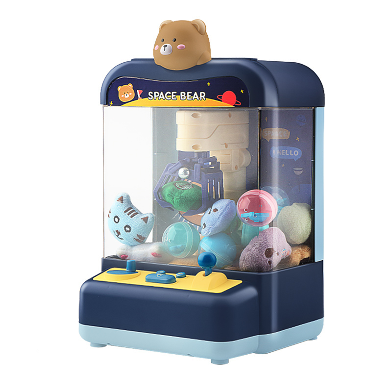 Novelty Games Children's mini claw machine small clip doll machine home version candy twisted egg ball for men and girls 230802