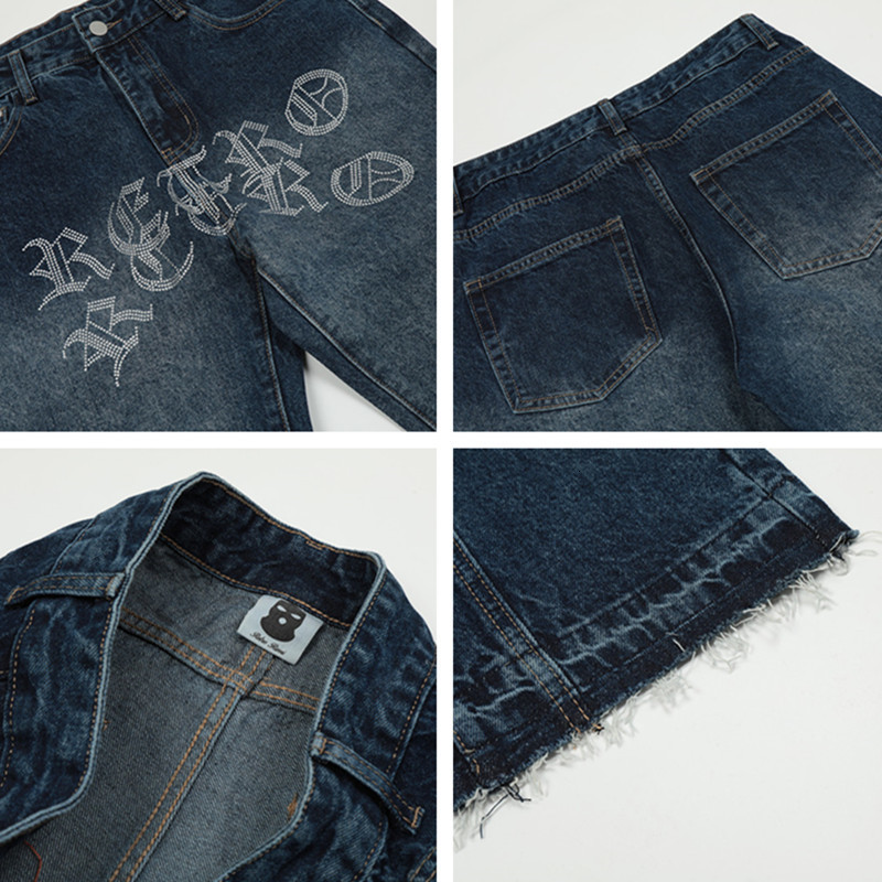 Mens Jeans Fashion Letter Brown Vintage Baggy Men Pants Straight Hip Hop Goth Denim Trousers Pantalones Vaqueros 230801