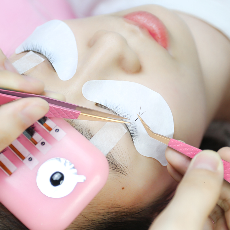 Makeup Tools 3Pc Eyelash Tweezers Set With Bag Stainless Steel Accurate 3D Volume Fan Lash Eyebrow Tweezer Accessories 230801