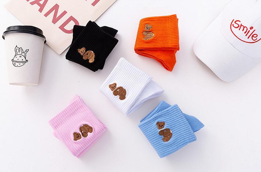 Men s Socks Man Decapitated Bear Fashion Crew Sports Fuzzy Embroidery Trend Hip Hop Cotton 3 Pairs box Gifts for Men Long 230802