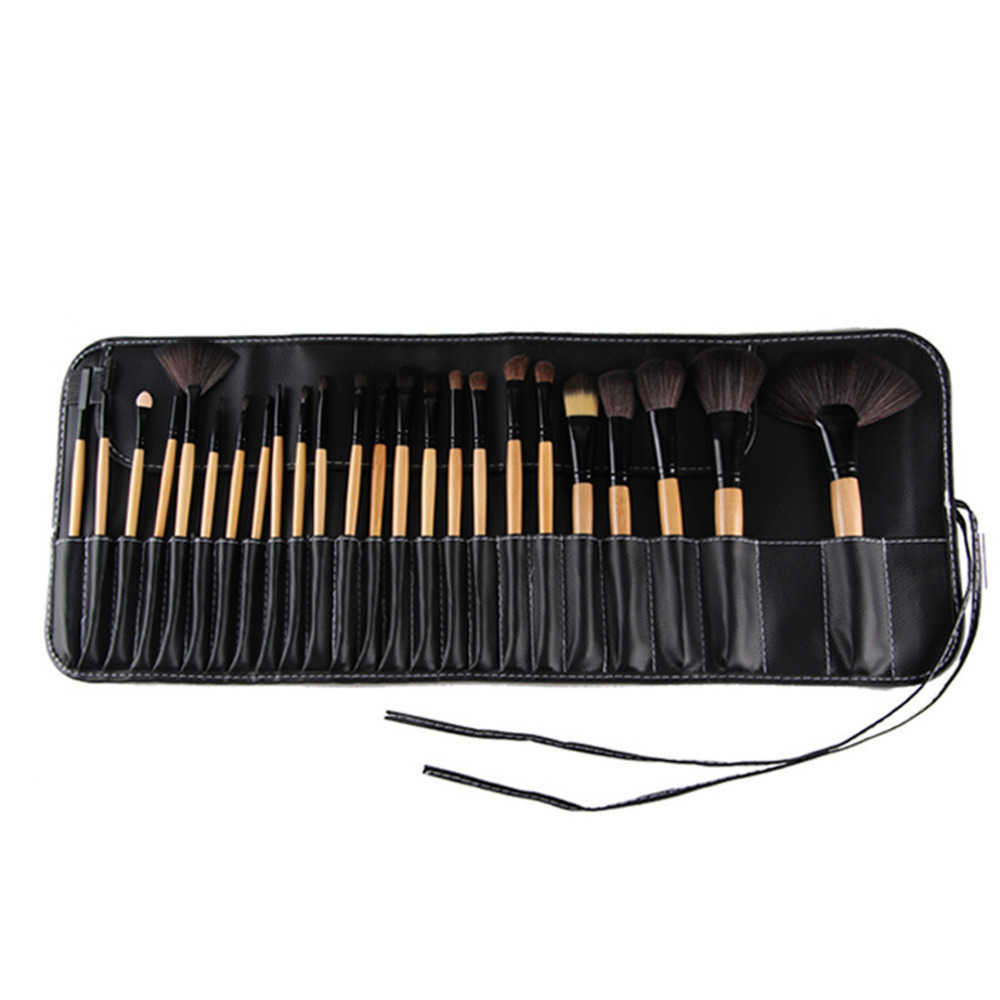 New Professional 24 PCS Makeup Brush Set Makeup Toiletry Kit Wool Brand Make Up Brush Set Case 24 Pcs Makeup Brushes Set Charming Set De Brochas De Ma