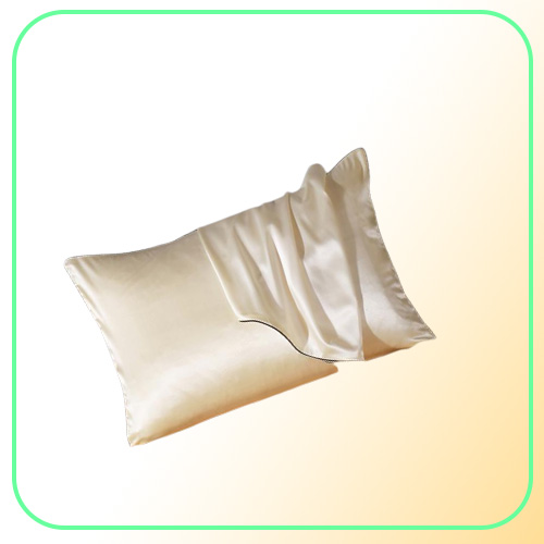 pure color Silk Pillowcases Mulberry Pillow Case without Zipper for Hair and Skin Hypoallergenic Bedding Supplies 48x74cm2073317