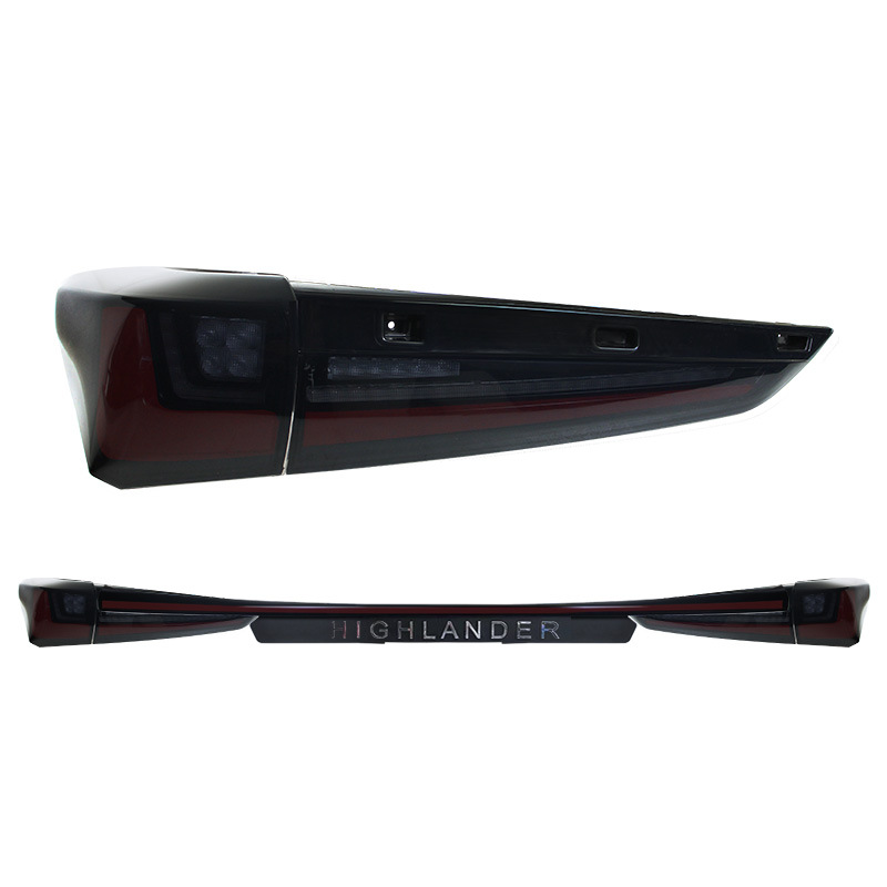 Car Tail Lights For Toyota Highlander 20 22-2023 Taillight Assembly Crown LED Through Type Driving Light Brake Light