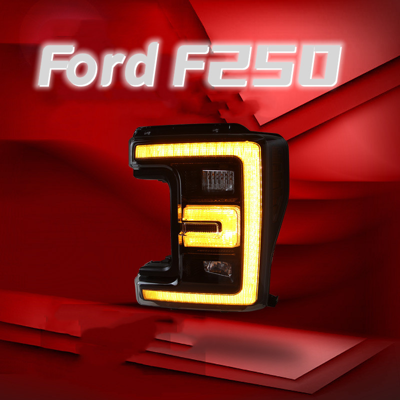 Car Headlights All LED For Ford F250 20 17-20 19 LED Light Guide Running Light Dynamic Turn Signal Headlight