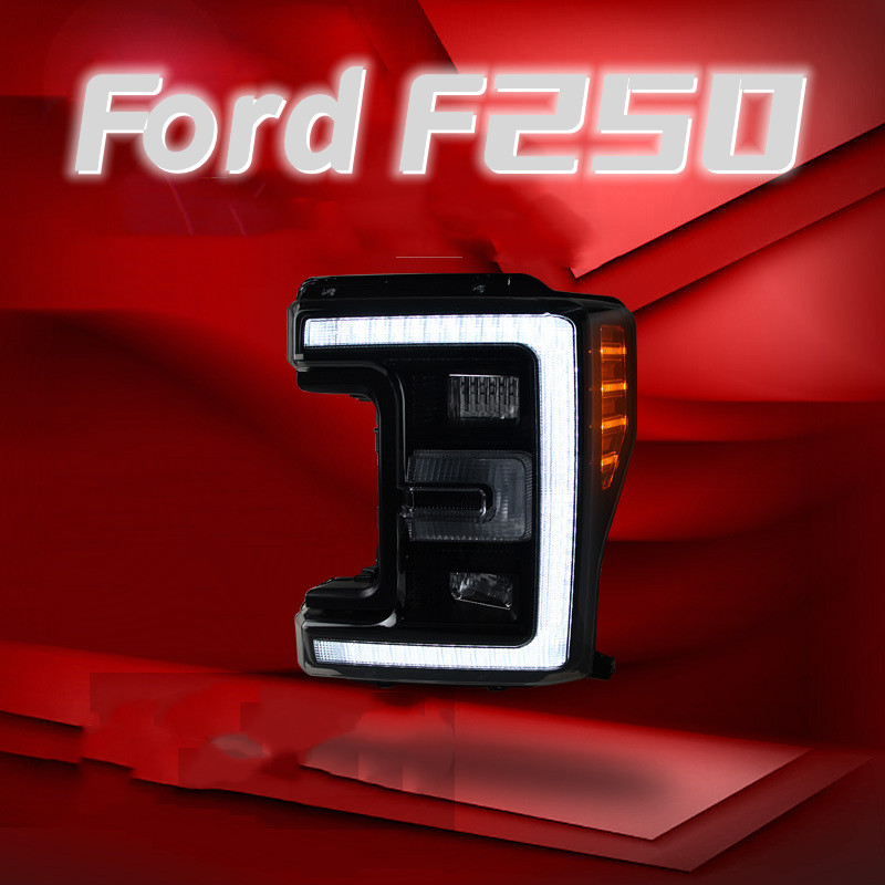 Car Headlights All LED For Ford F250 20 17-20 19 LED Light Guide Running Light Dynamic Turn Signal Headlight