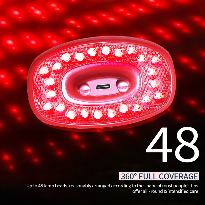 Other Massage Items Silicone Lip Plumper Device LED Red Light Infrared Therapy Eliminate Lips Lines Enlarge Fullness Care Beauty Instrument 230802