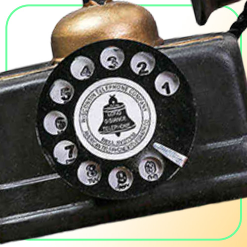 Black Vintage Telephone Retro Antique Shabby Old Phone Figurine Home Decor Wired Cored Landline Classical Office Desk Decoration H7701888