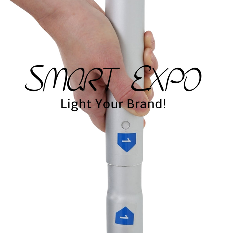 Custom Printing Fabric Literature Banner Stand Advertising Display with Brochure Holder Products Showcase Shelf