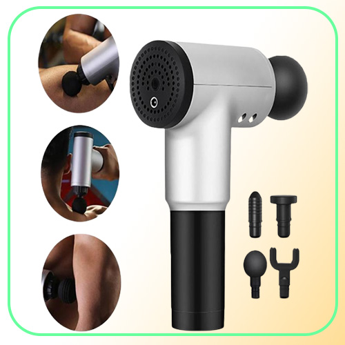 6Gear Electric Deep Tissue Pure Wave Percussion Massager Gun Handheld Body Fascia Back Massager Muscle Vibrating Relaxing Tool