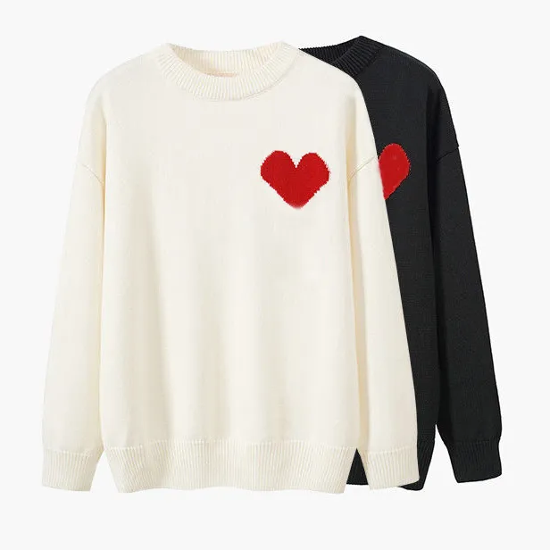 Designer Sweater Love Heart Man Woman Couple Cardigan Knit V Round Neck High Collar Womens Fashion Letter Long Sleeve Clothing CJG23080318
