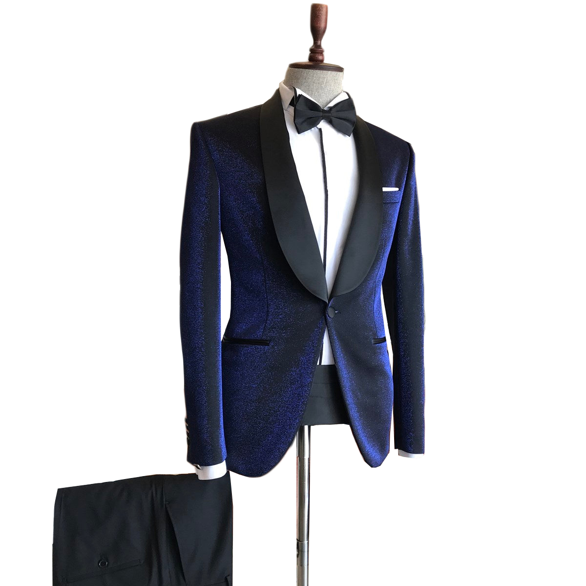 New Design Wedding Tuxedos For Groom Shawl Lapel Jacket 2 Pieces Coat & Pants Formal Suits Customize Prom Evening Party