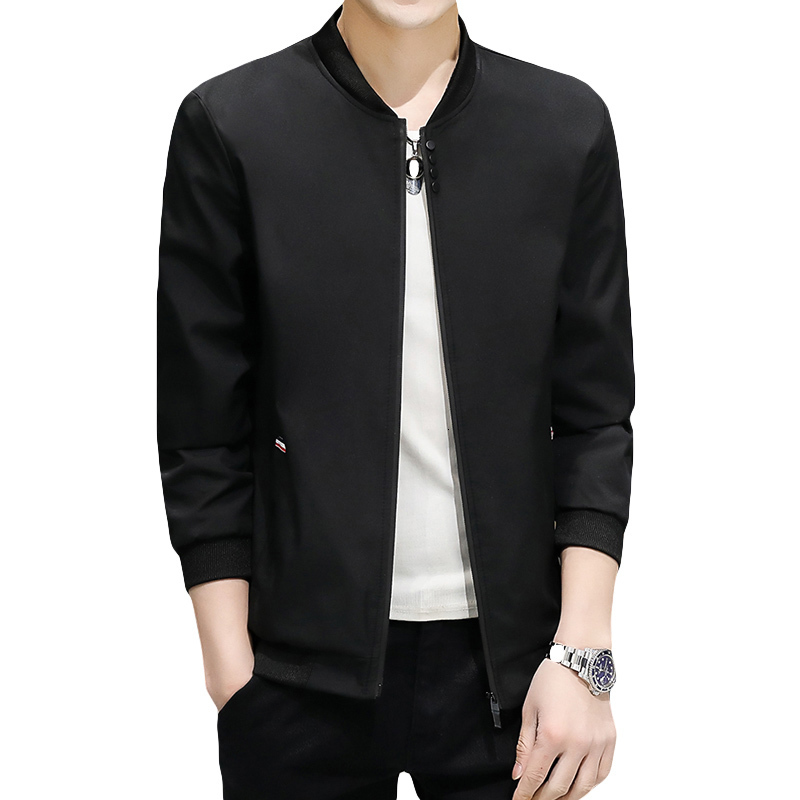 Men's Jackets Spring and Autumn Men's Jacket Coat Simple Solid Baseball Neck Zipper Windbreaker Coat Cycling Coat 230803