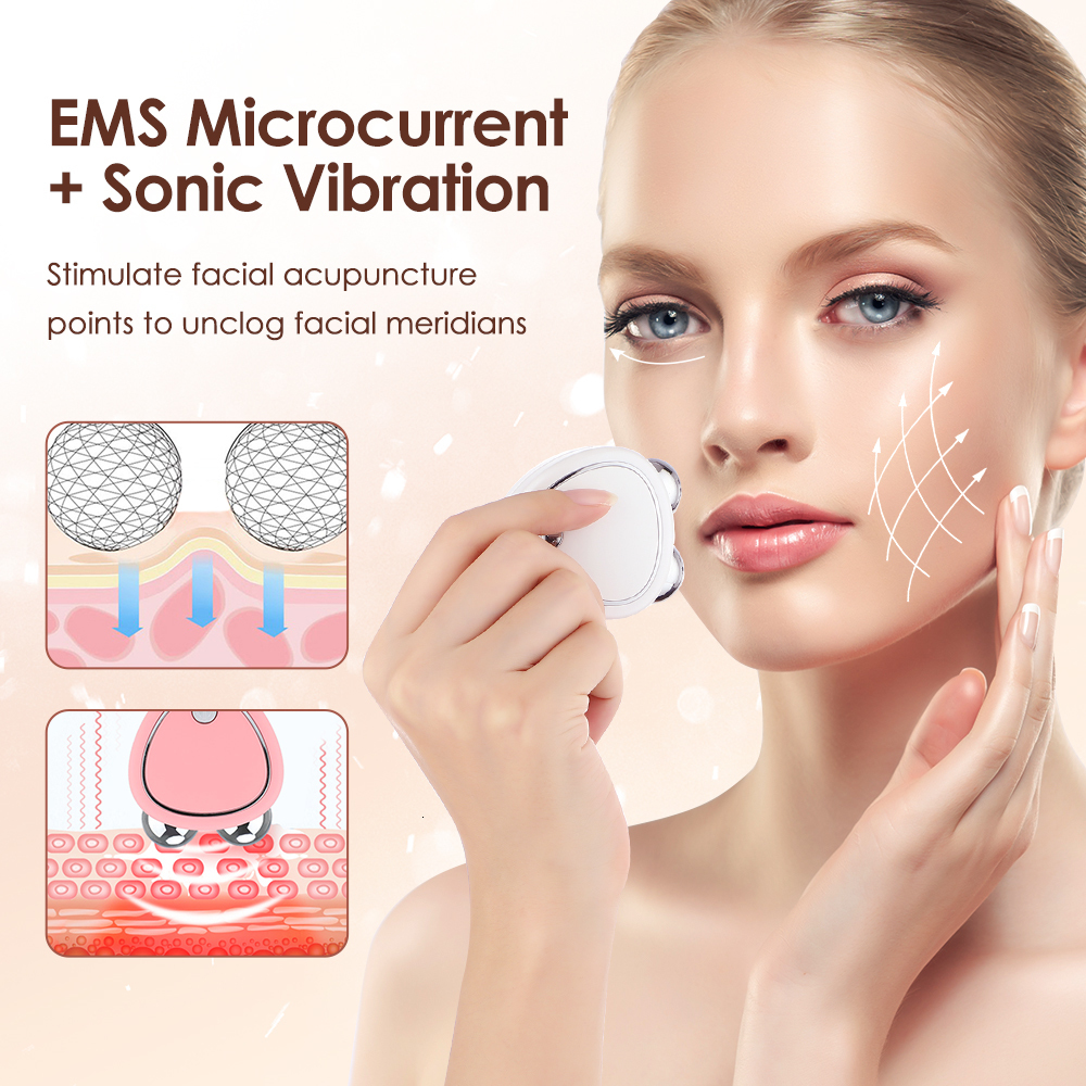 Face Massager EMS Skin Care Slimming Double Chin Microcurrent Lift Machine Anti Wrinkles Sonic Vibration V Beauty 230802