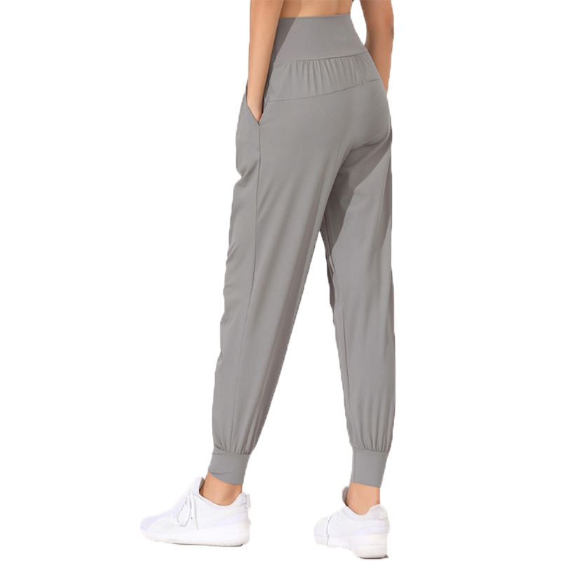 Women Yoga Studio Pants Outfit Ladies Quickly Dry Drawstring Running Sports Trousers Loose Dance Studio Jogger Girls Yoga Pants Gy
