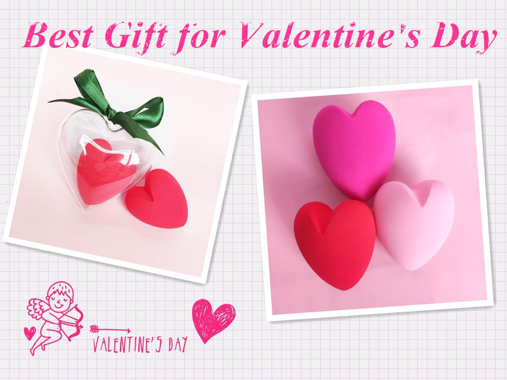 Sponges Applicators Cotton 50 customized 3D love beauty eggs without latex cute heart-shaped powder puff dry and wet dual purpose special shape peach 