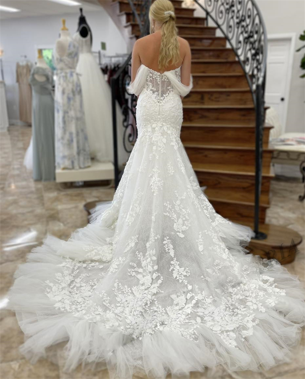 Train Layered Wedding Dresses Off Shoulder Sweetheart For Women Bride Mermaid Appliques Vestidos De Novia Custom Made