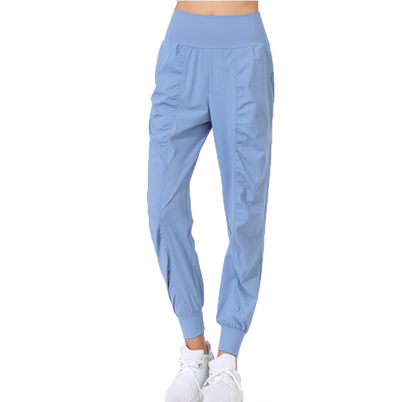 Women Yoga Studio Pants Outfit Ladies Quickly Dry Drawstring Running Sports Trousers Loose Dance Studio Jogger Girls Yoga Pants Gy
