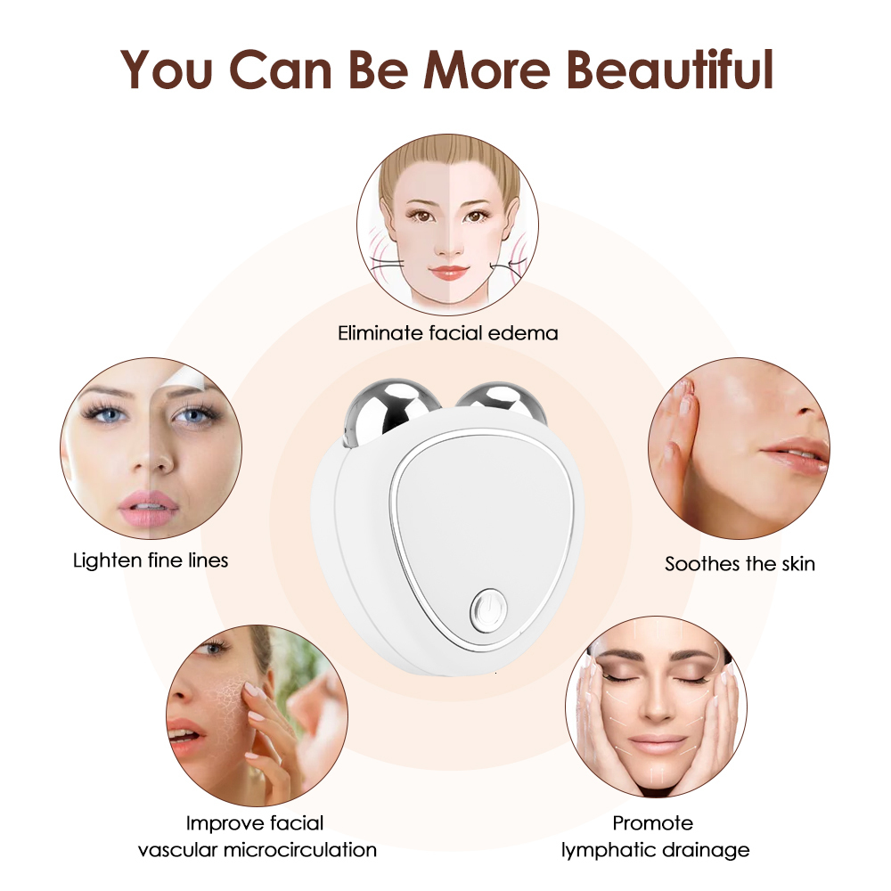 Face Massager EMS Skin Care Slimming Double Chin Microcurrent Lift Machine Anti Wrinkles Sonic Vibration V Beauty 230802
