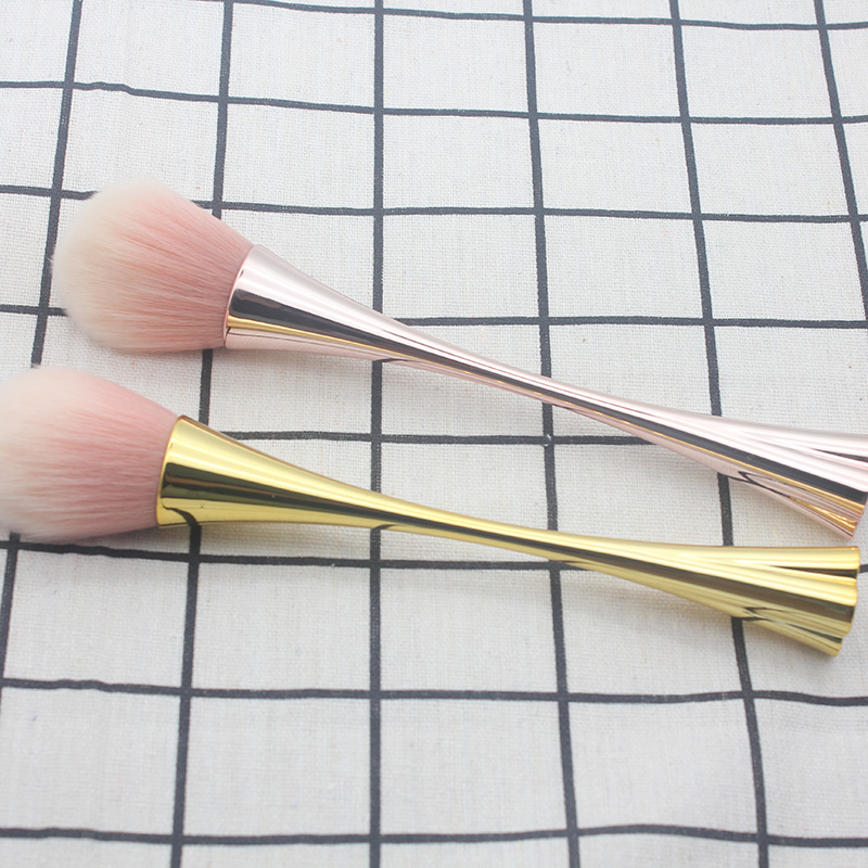 Gold Pink Power Brush Makeup Single Travel Disposible Blusher Make Up Brush Professional Beauty Cosmetics Tool
