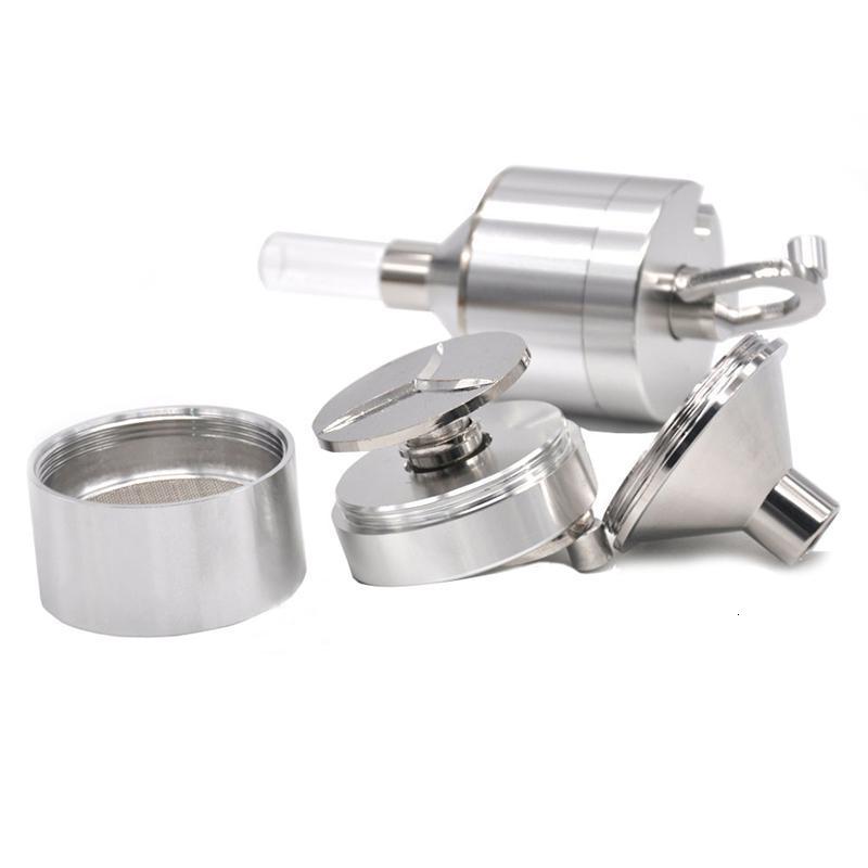 Mills 1Pc Metal Powder Grinder Hand Spice Grinder Mill Funnel Food Grinder Container Kitchen Tools With Container Kitchen Tools 230802