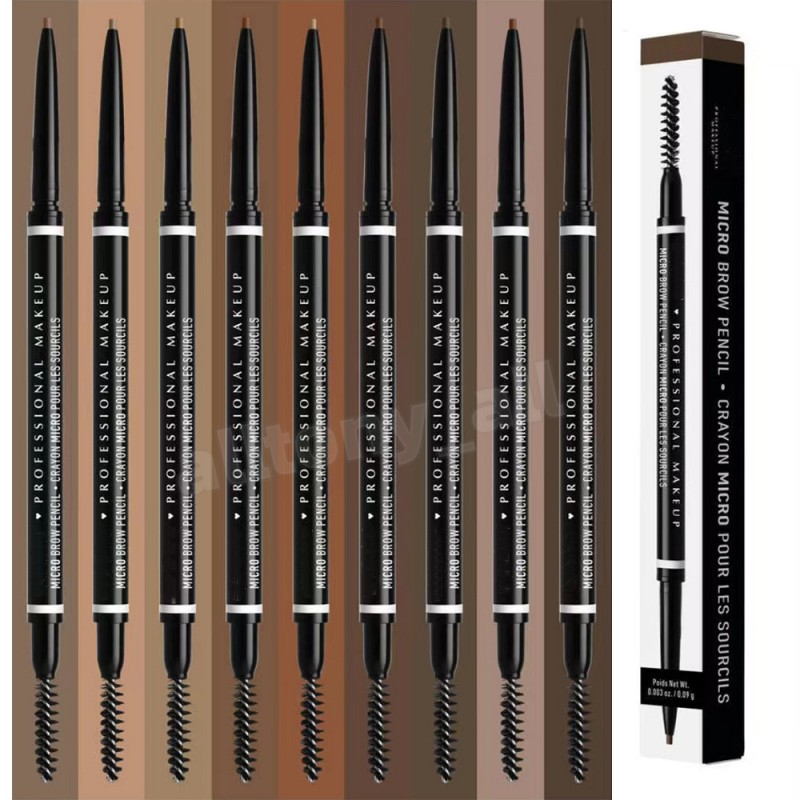 Brand makeup extremely fine double head Eyebrow pencil Waterproof eyebrow Tattoo pen 7 colors