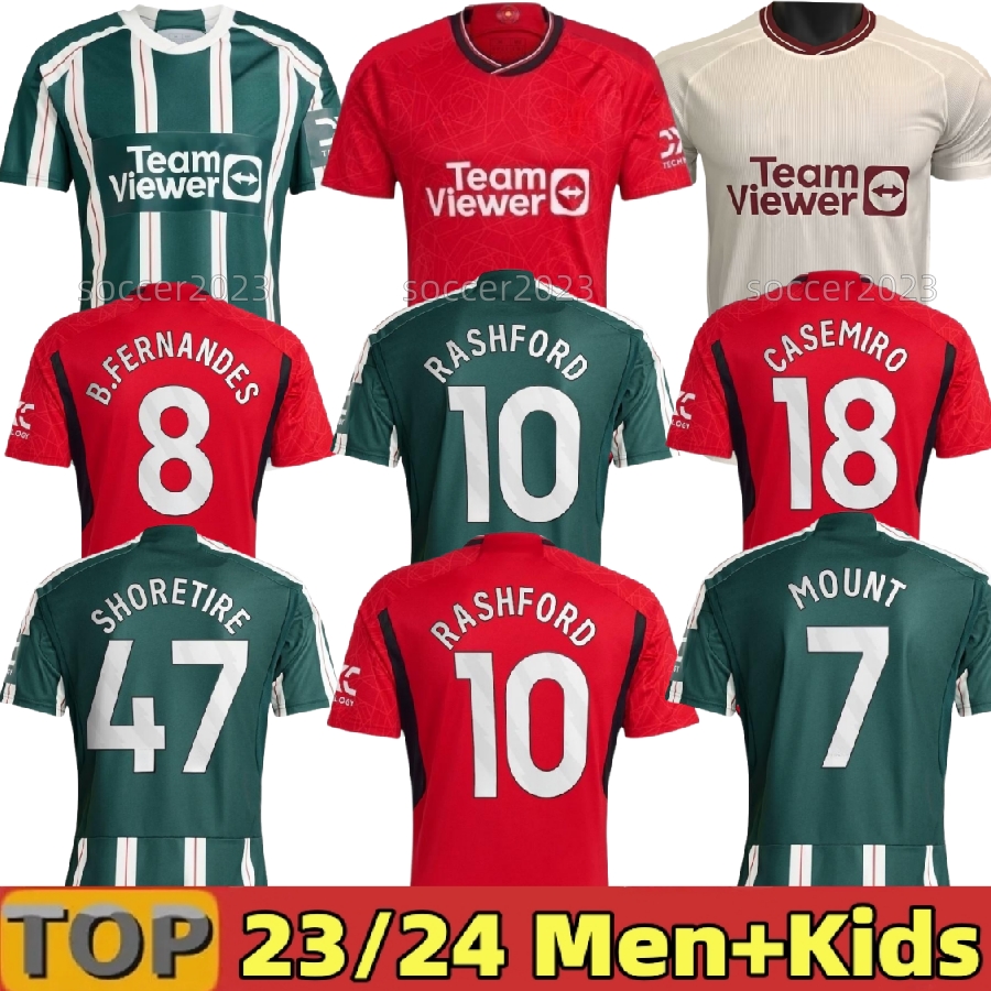 Fans Player 23 24 SANCHO soccer jerseys BRUNO FERNANDES RASHFORD 2023 2024 men kids kit MARTINEZ CASEMIRO ANTONY MANCHESTERS Garnacho WEGHORST