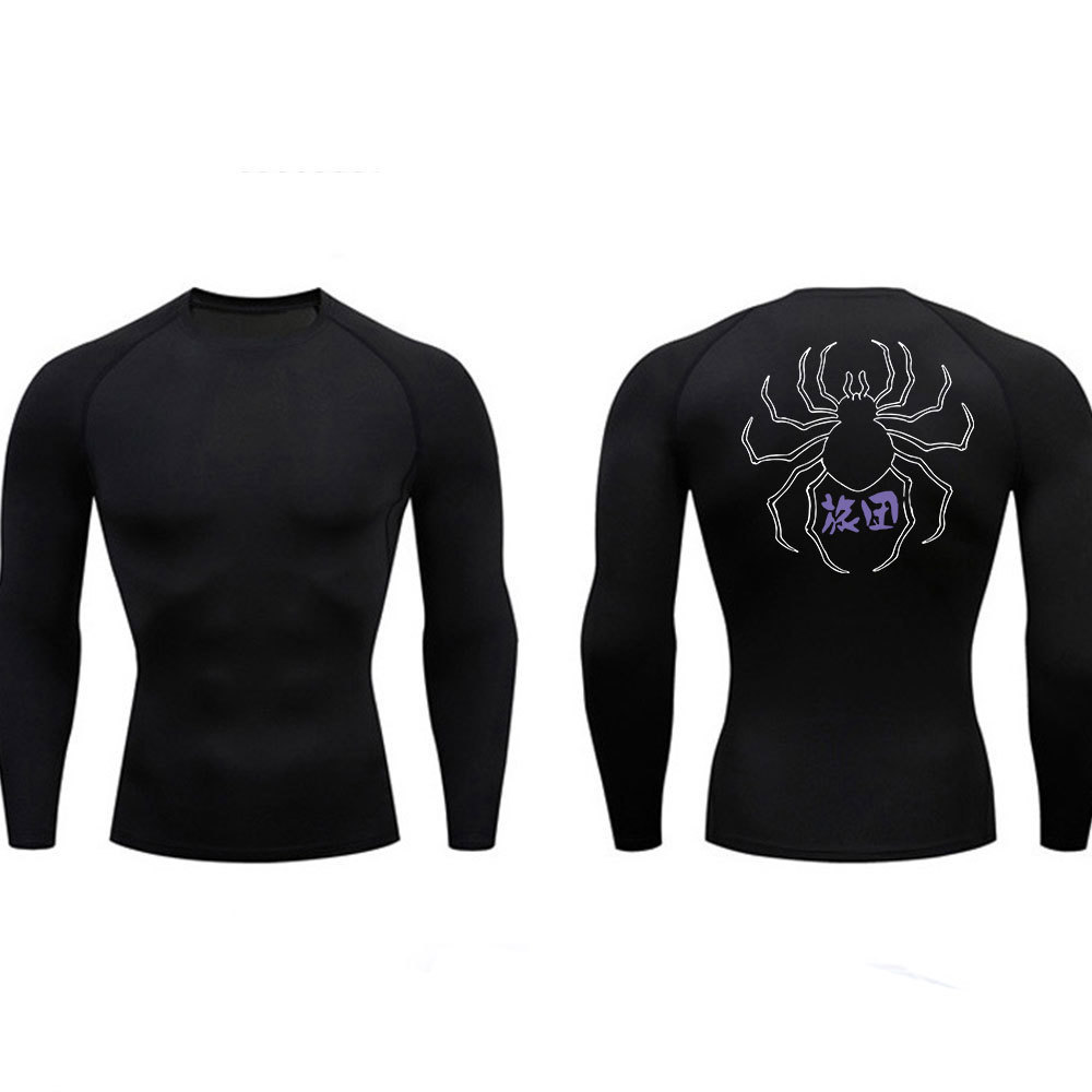 Men's TShirts Anime Hunter X Hunter Compression Tshirts Phantom Troupe Spider Print Long Slevee Shirts Gym Summer Workout Fitness Sportswear 2308