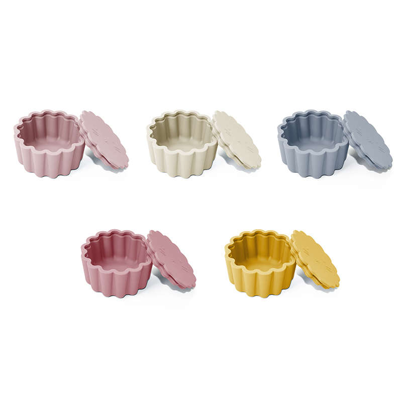New Baby Silicone Snack Container Cups Cute Bear Lion Bowl with Lid BPA Free Cloud Food Snack Box Multipurpose Feeding Supplies