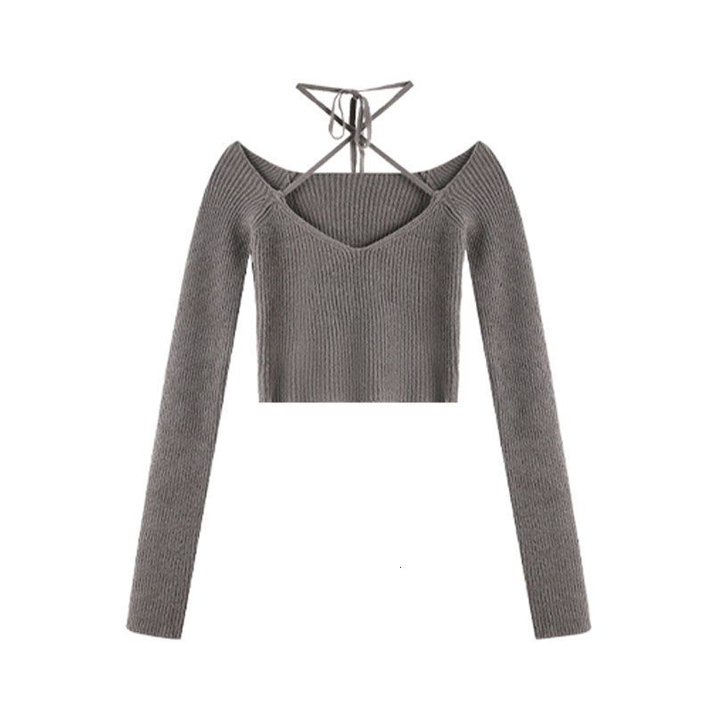 Women's Sweaters Y2K Women Korean Vintage Acubi Slim Cropped Sweater Aesthetics Long Sleeve Sweaters V Neck Gyaru Grunge Tight Pullovers Clothes 