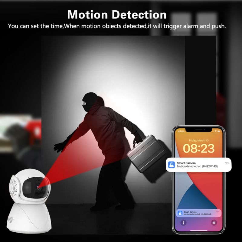 home security camera 5mp wifi 1080p wifi ptz auto tracking pro version cctv fhd, infrared night vision wifi security camera