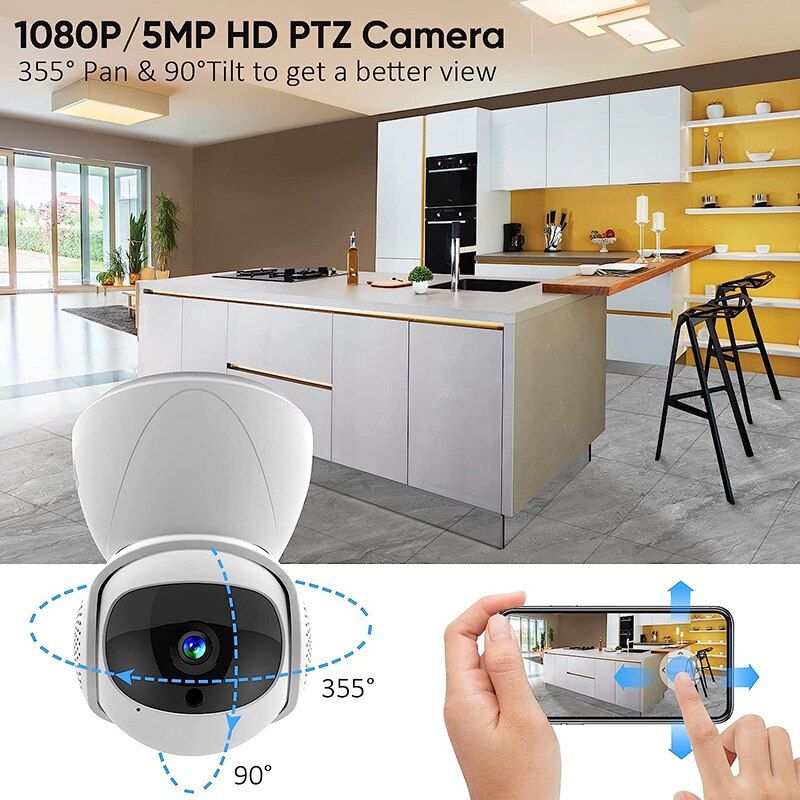 wireless wifi ptz camera ip cctv security protector surveillance camera smart auto tracking baby monitor with google alexa