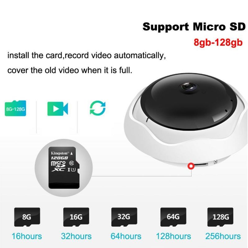 5mp 360 degree panoramic fish eye ip camera multi-purpose wifi night veresion kamera app remote control wireless p2p ip web xm