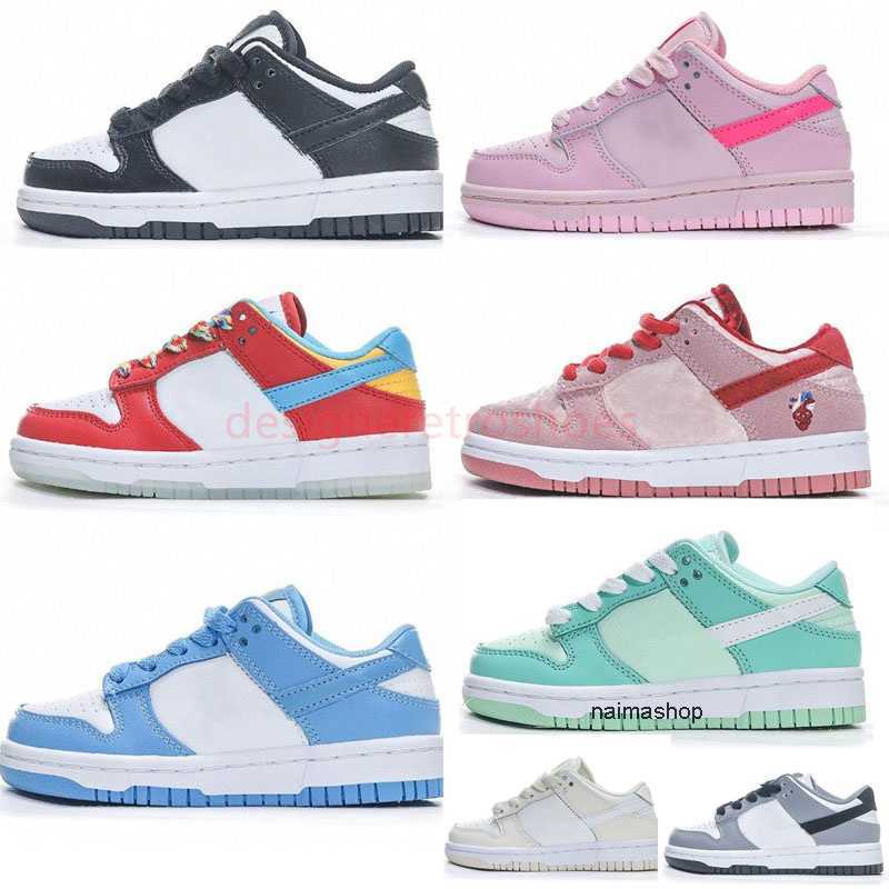panda Trainers LOW Kids Casual Shoes Black White Girls Boys Sports Baby Designer CHUNKY UNC Sean Cliver Bred Chicago Kentucky Camo Kentucky Sneakers S88